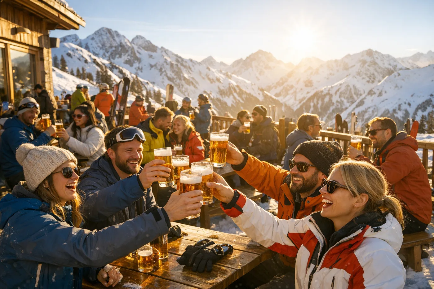 Après-ski in de Alpen
