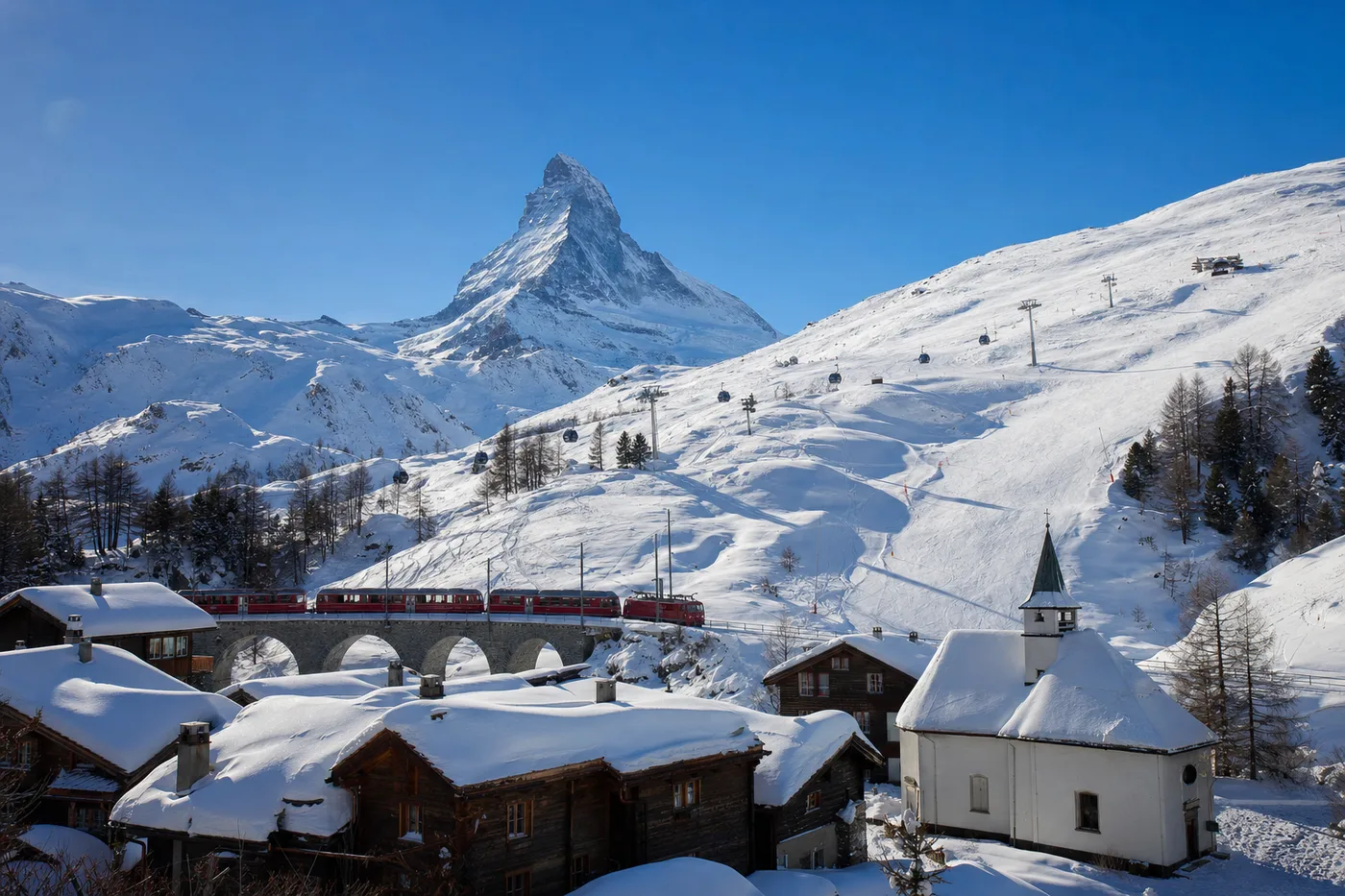 Wintersport in Zwitserland