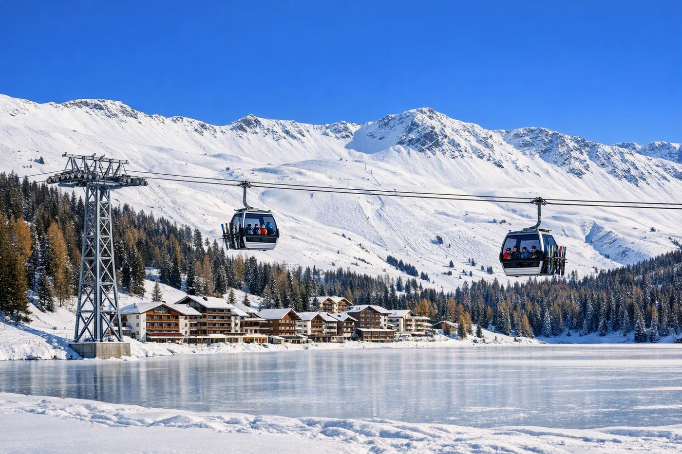 Wintersport in Arosa Lenzerheide in Zwitserland