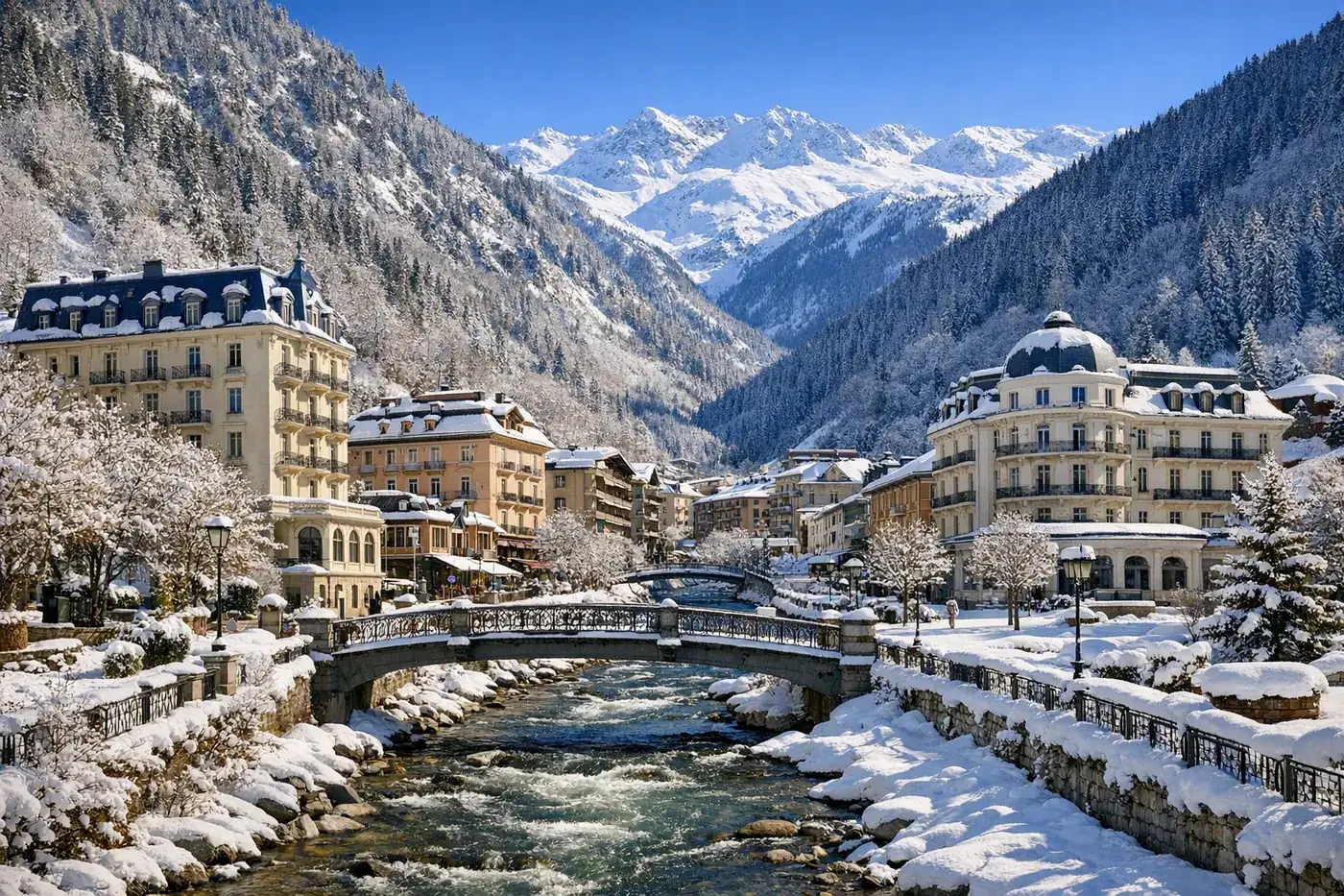 Wintersport in Brides-les-Bains in Frankrijk