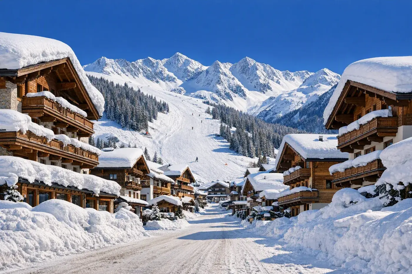 Wintersport in Gerlos in Oostenrijk