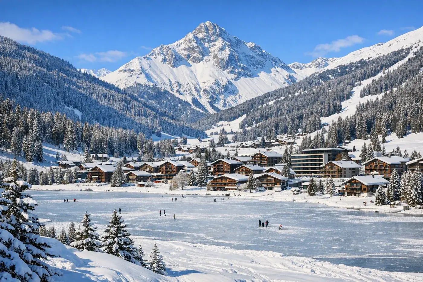 Wintersport in Lenzerheide in Zwitserland