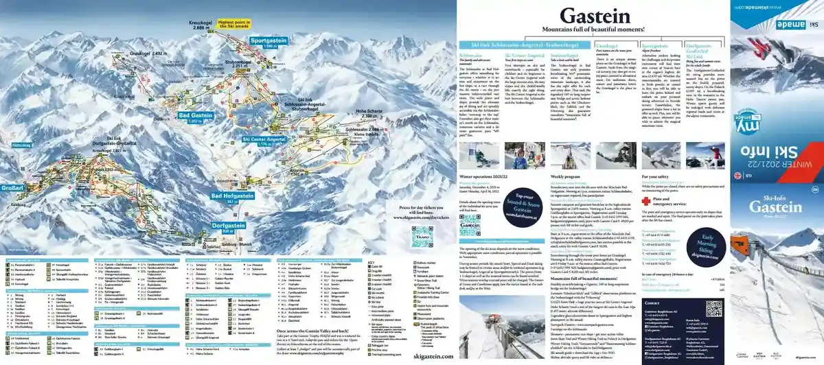 Pistekaart van Bad Gastein