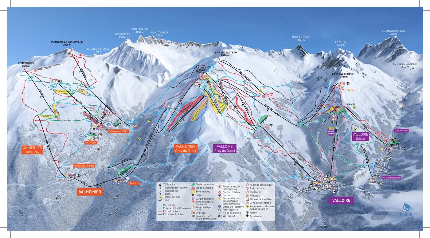 Pistekaart van Valloire