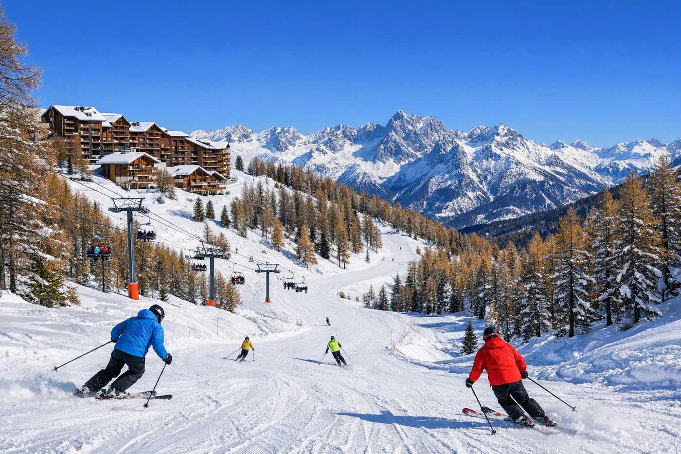 Wintersport in Risoul in Frankrijk
