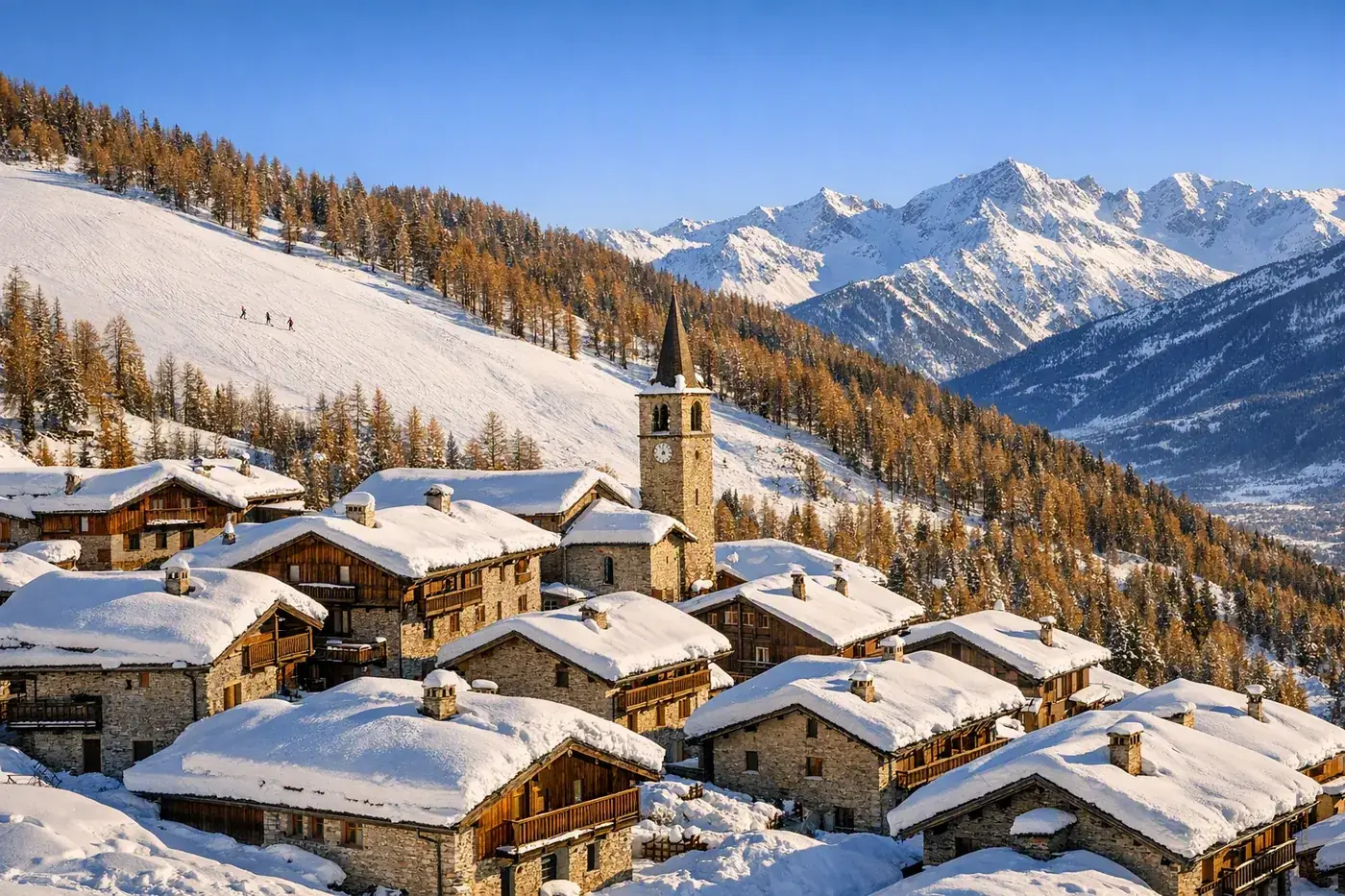 Wintersport in Sauze d'Oulx in Italië