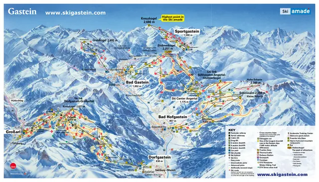 Pistekaart Bad Hofgastein