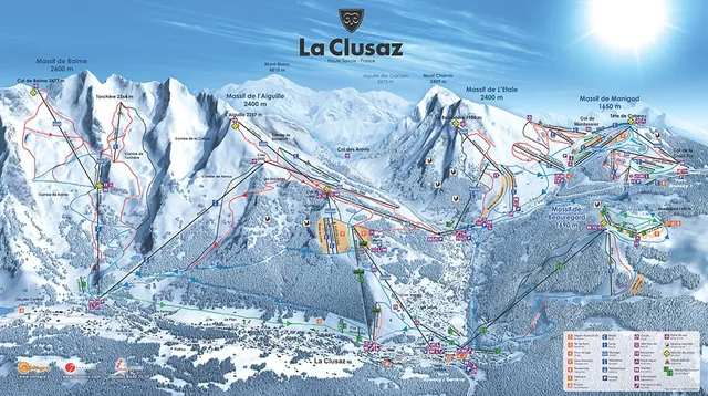 Pistekaart La Clusaz