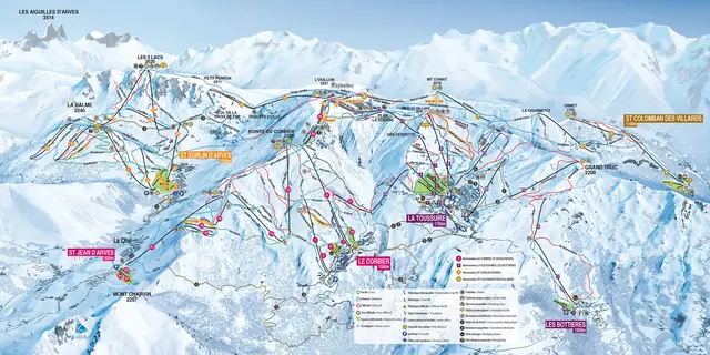 Pistekaart La Toussuire
