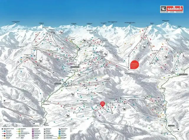 Pistekaart Saalbach