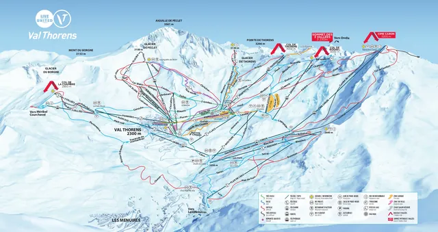 Pistekaart Val Thorens