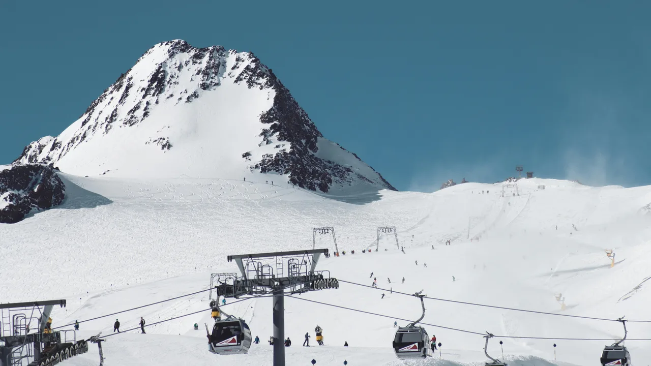 Wintersport in Sölden in Oostenrijk