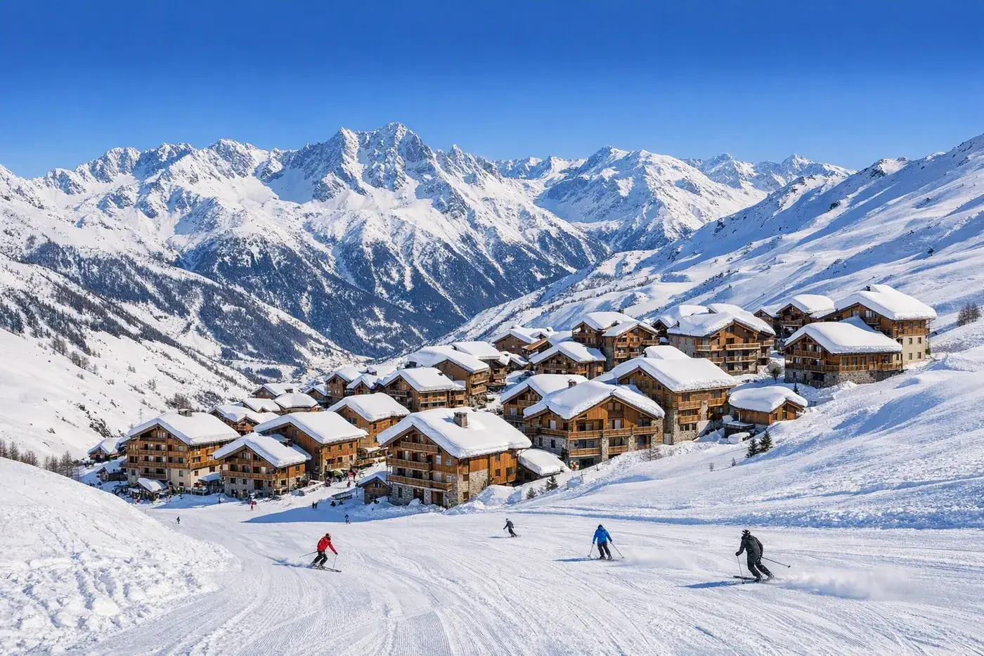 Wintersport in Valmeinier in Frankrijk