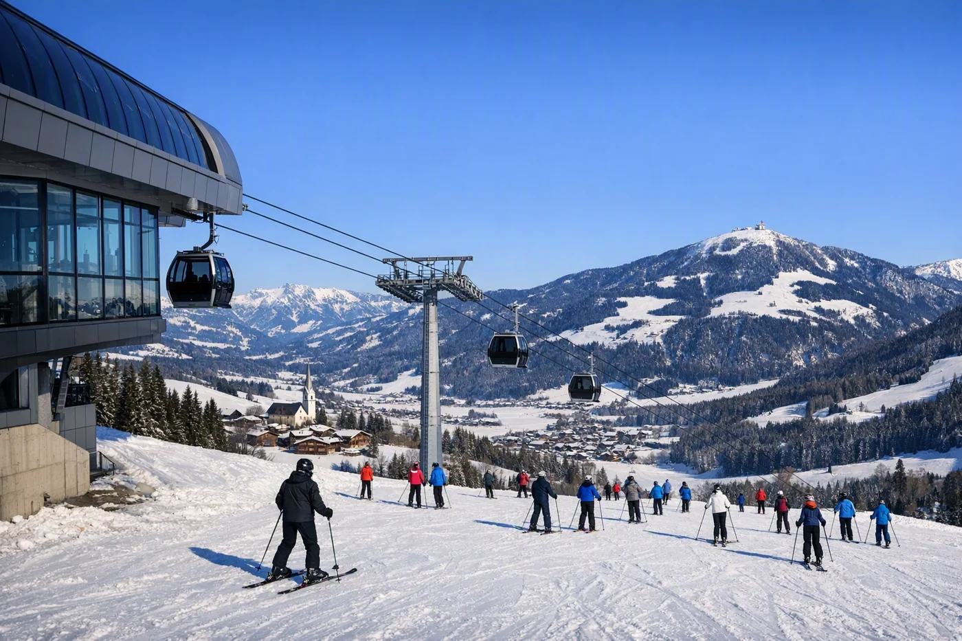 Wintersport in Westendorf in Oostenrijk