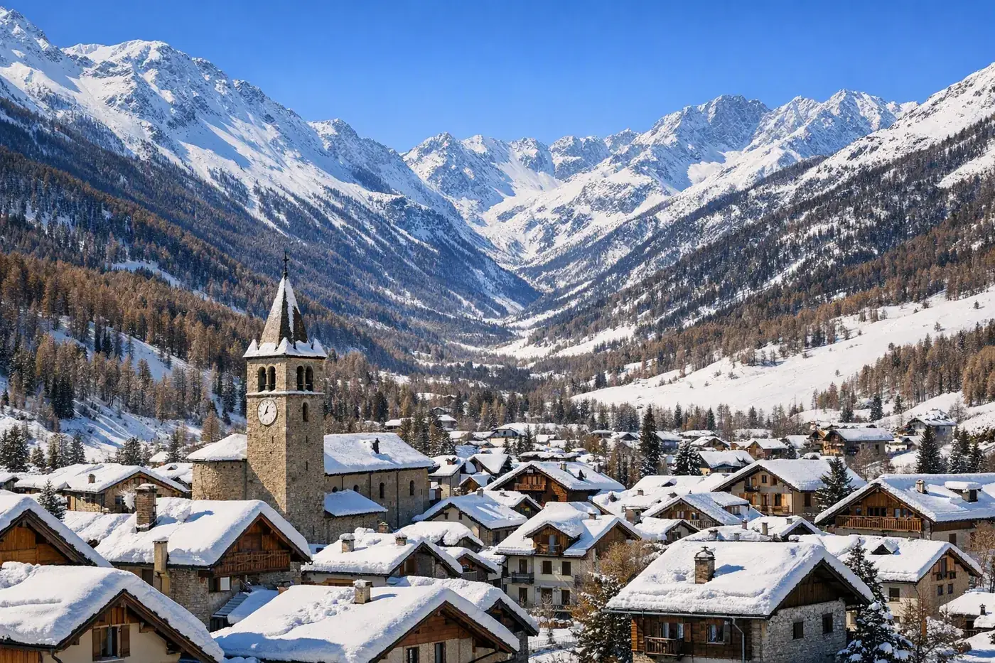 Wintersport in Bardonecchia in Italië