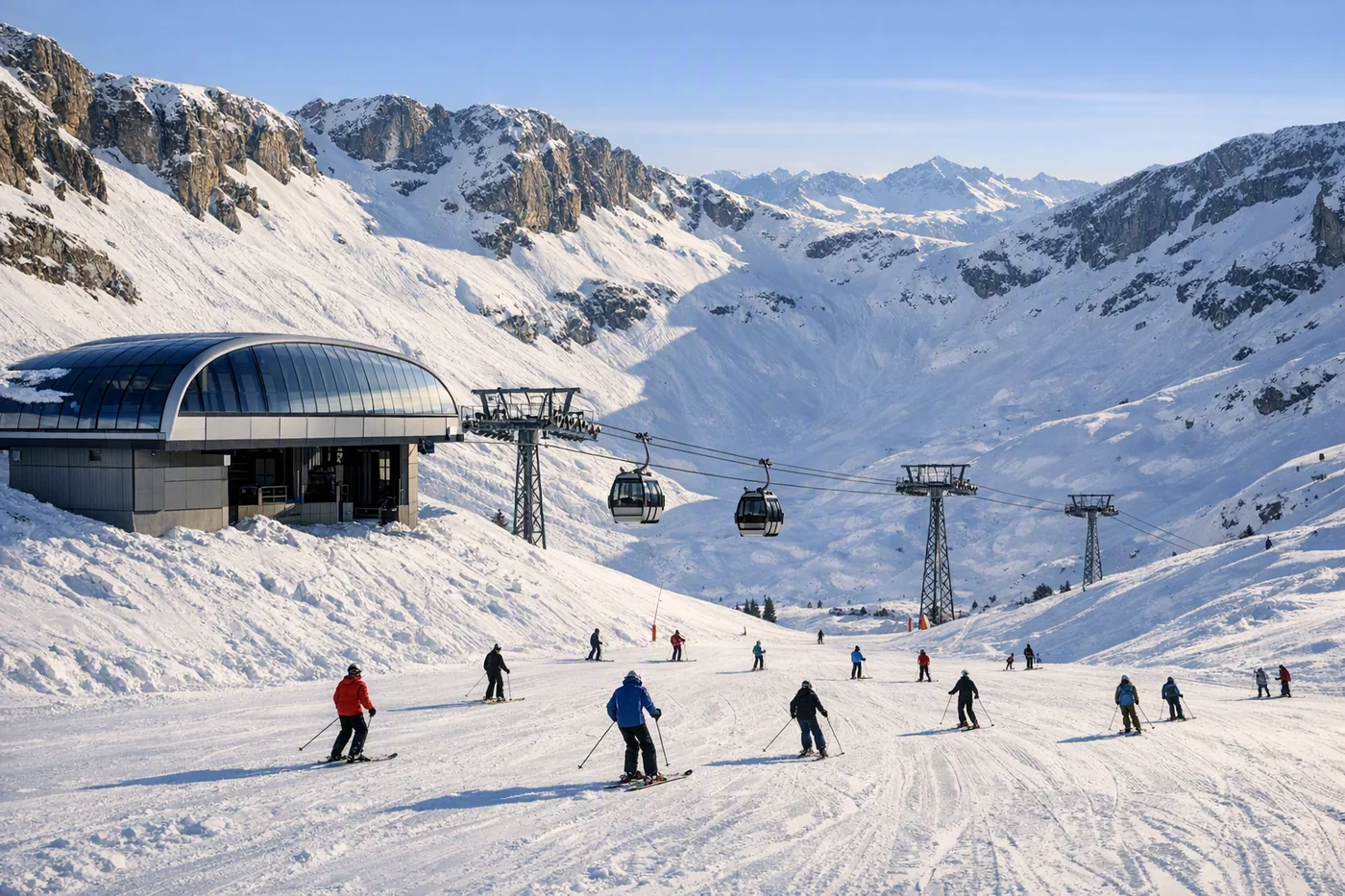 Wintersport in Flaine in Frankrijk