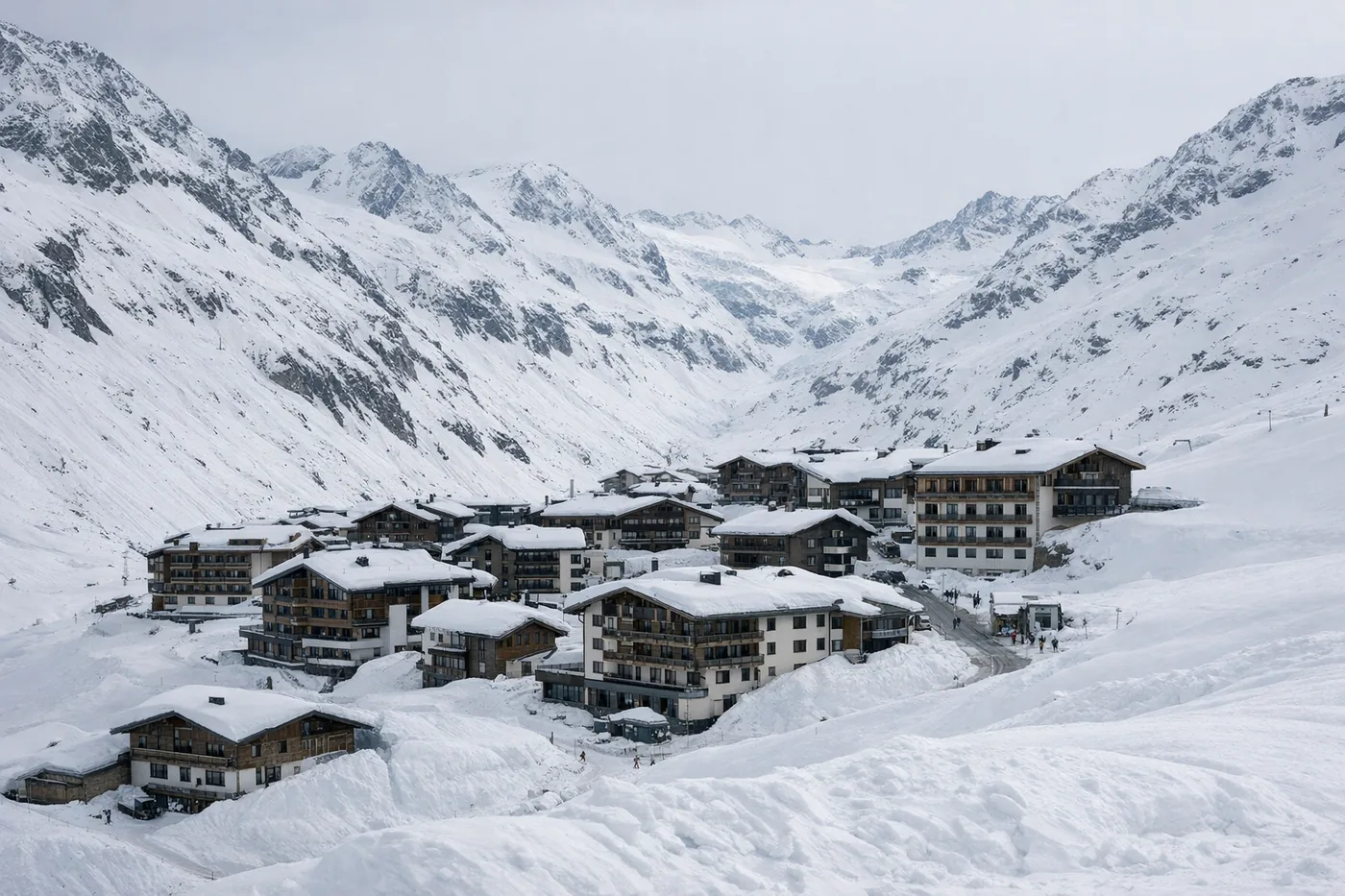 Wintersport in Obergurgl in Oostenrijk