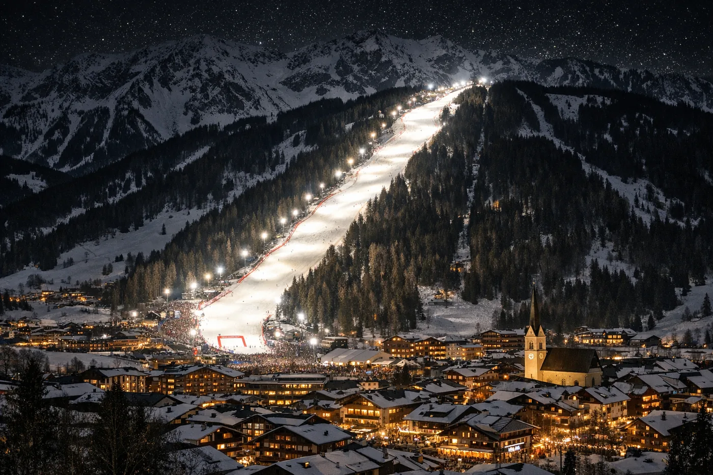 Wintersport in Schladming in Oostenrijk