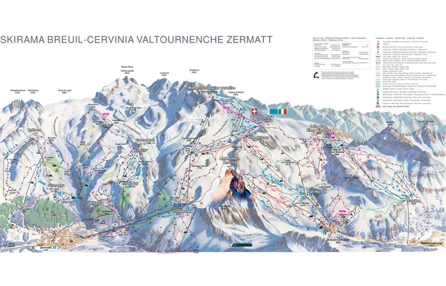 Pistekaart Cervinia