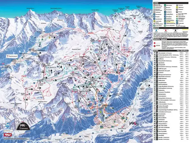 Pistekaart Ischgl