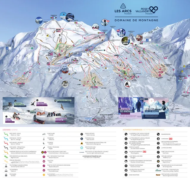 Pistekaart Les Arcs
