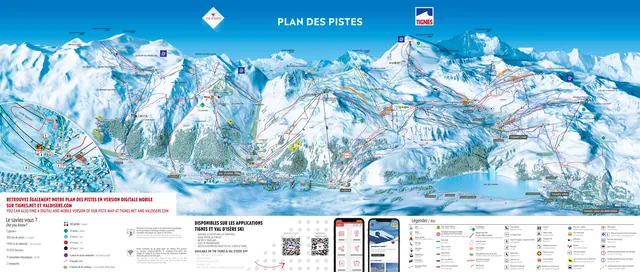 Pistekaart Tignes
